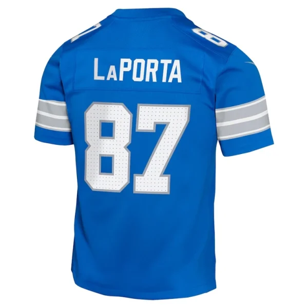 Sam laporta detroit lions nike youth team player game jersey Blue Yth L