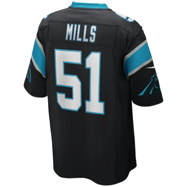 Sam mills carolina panthers nike game retired player jersey Black L