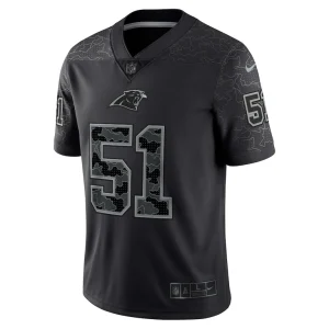Sam mills carolina panthers nike retired player rflctv limited jersey Black L