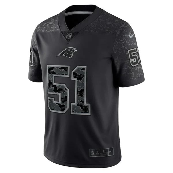 Sam mills carolina panthers nike retired player rflctv limited jersey Black L