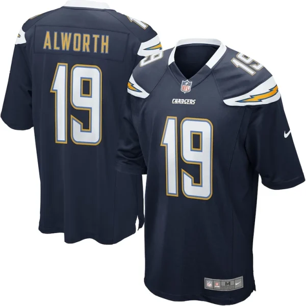 San diego chargers nike lance alworth gridiron classics retired player game jersey Navy