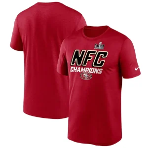 San francisco 49ers nike 2023 nfc champions iconic t shirt Scarlet