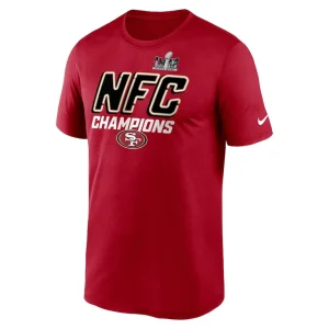 San francisco 49ers nike 2023 nfc champions iconic t shirt Scarlet M