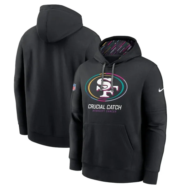 San francisco 49ers nike 2024 nfl crucial catch big tall club pullover hoodie Black