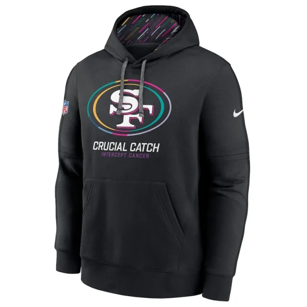 San francisco 49ers nike 2024 nfl crucial catch big tall club pullover hoodie Black LT