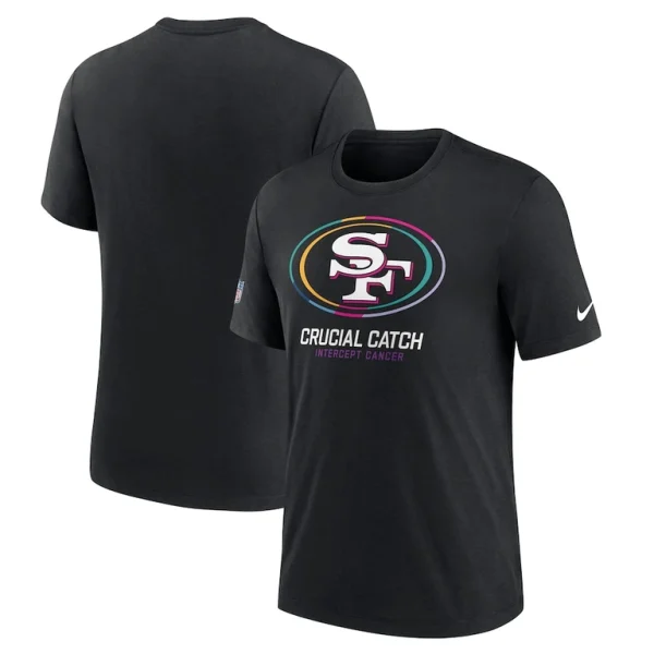 San francisco 49ers nike 2024 nfl crucial catch big tall t shirt Black