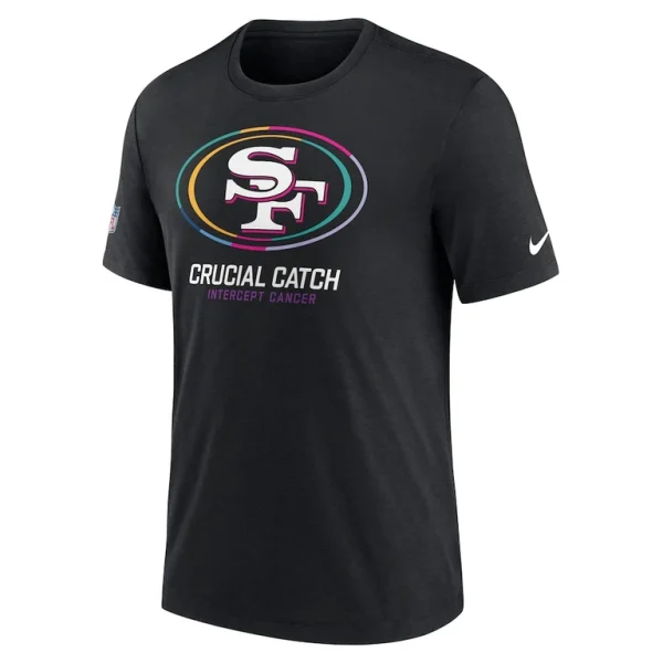San francisco 49ers nike 2024 nfl crucial catch big tall t shirt Black LT
