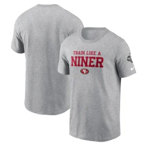 San francisco 49ers nike 2024 nfl training camp legend performance t shirt Heather gray