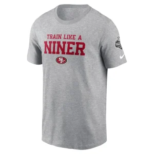 San francisco 49ers nike 2024 nfl training camp legend performance t shirt Heather gray M
