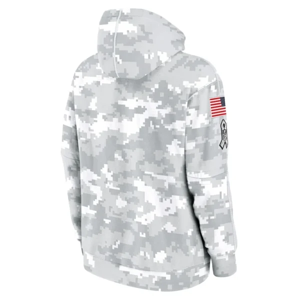 San francisco 49ers nike 2024 salute to service club fleece pullover hoodie Arctic camo L