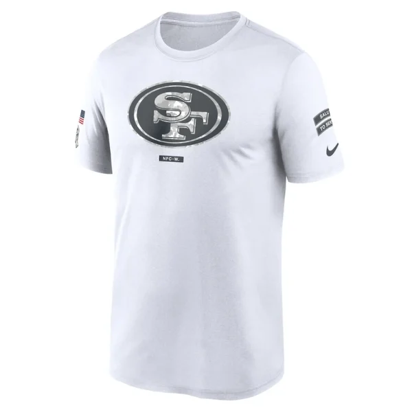 San francisco 49ers nike 2024 salute to service legend performance t shirt White M