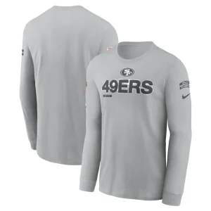 San francisco 49ers nike 2024 salute to service long sleeve t shirt Gray