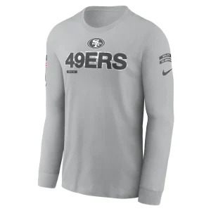 San francisco 49ers nike 2024 salute to service long sleeve t shirt Gray M