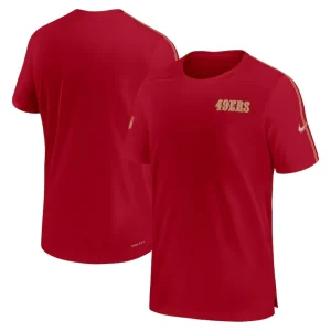 San francisco 49ers nike 2024 sideline coach uv performance t shirt Scarlet