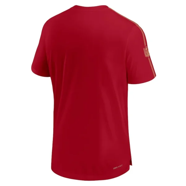 San francisco 49ers nike 2024 sideline coach uv performance t shirt Scarlet L