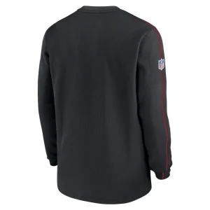 San francisco 49ers nike 2024 sideline coaches long sleeve top Black L