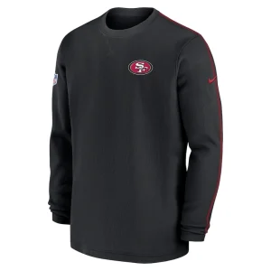 San francisco 49ers nike 2024 sideline coaches long sleeve top Black M