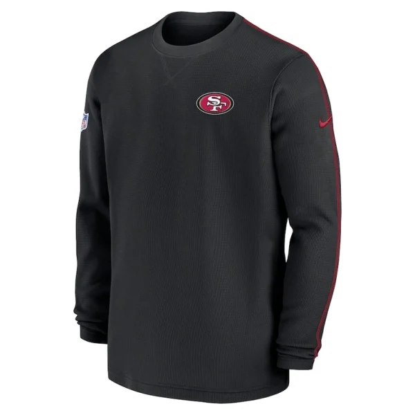 San francisco 49ers nike 2024 sideline coaches long sleeve top Black M