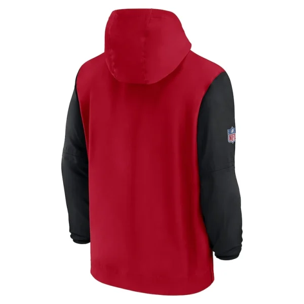 San francisco 49ers nike 202425 sideline pre game player 12 zip hoodie jacket Scarletblack L