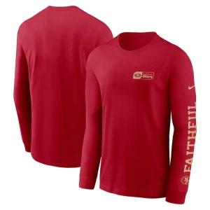 San francisco 49ers nike all out long sleeve t shirt Scarlet