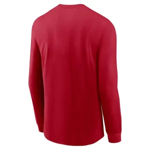 San francisco 49ers nike all out long sleeve t shirt Scarlet L