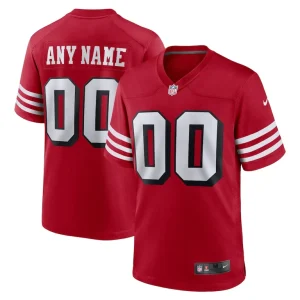 San francisco 49ers nike alternate custom game jersey Scarlet