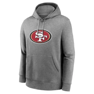 San francisco 49ers nike big tall rewind club fleece pullover hoodie Heather charcoal 2XT