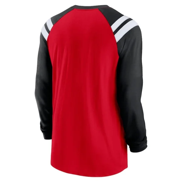 San francisco 49ers nike classic arc raglan tri blend long sleeve t shirt Scarletblack L