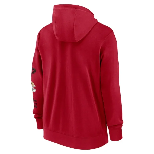 San francisco 49ers nike club full zip hoodie jacket Scarlet L