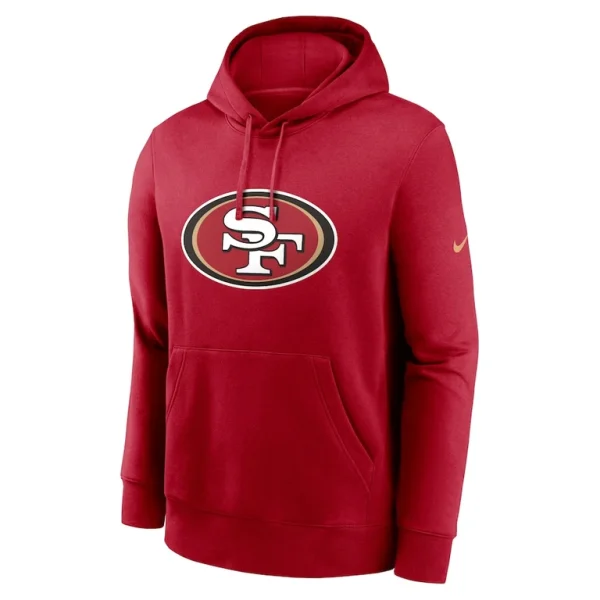 San francisco 49ers nike club logo pullover hoodie Scarlet M