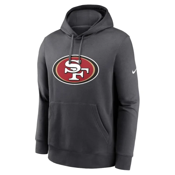 San francisco 49ers nike club logo pullover hoodie anthracite Multi M