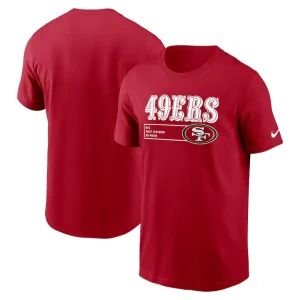 San francisco 49ers nike division essential t shirt Scarlet
