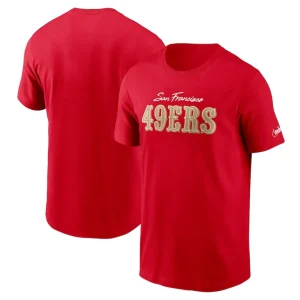 San francisco 49ers nike essential cotton t shirt Scarlet