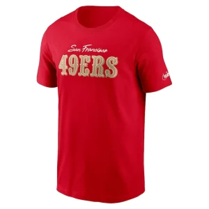 San francisco 49ers nike essential cotton t shirt Scarlet M