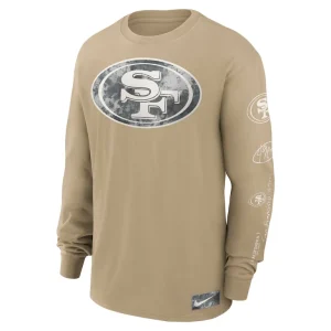 San francisco 49ers nike essential statement max90 long sleeve t shirt tan Multi M