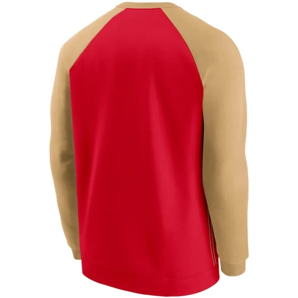 San francisco 49ers nike historic raglan crew performance sweater Scarletgold L