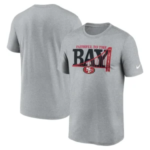 San francisco 49ers nike hometown legend performance t shirt Heather gray