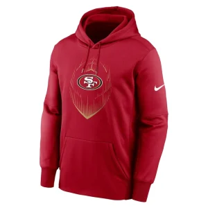 San francisco 49ers nike icon performance pullover hoodie Scarlet M