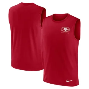 San francisco 49ers nike large logo peformance muscle tank top Scarlet
