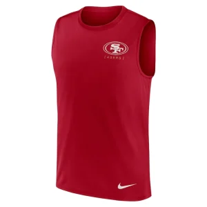 San francisco 49ers nike large logo peformance muscle tank top Scarlet M