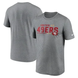 San francisco 49ers nike legend team shoutout performance t shirt Heather gray