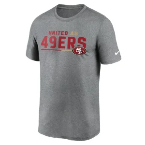 San francisco 49ers nike legend team shoutout performance t shirt Heather gray M