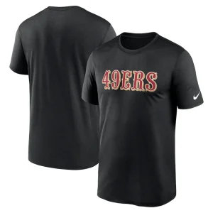 San francisco 49ers nike legend wordmark performance t shirt Black