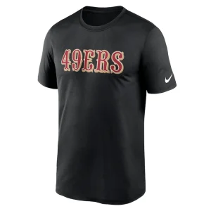 San francisco 49ers nike legend wordmark performance t shirt Black M