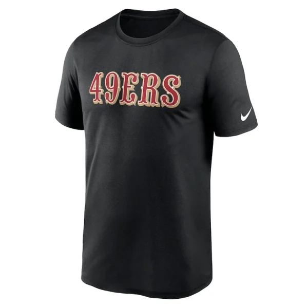 San francisco 49ers nike legend wordmark performance t shirt Black M