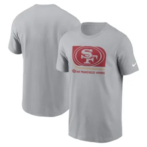San francisco 49ers nike lockup essential t shirt Gray
