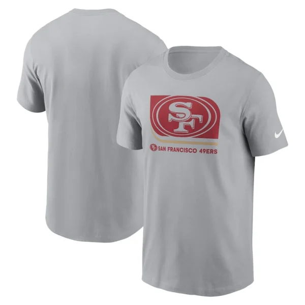 San francisco 49ers nike lockup essential t shirt Gray