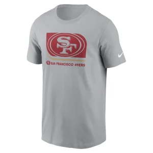 San francisco 49ers nike lockup essential t shirt Gray M