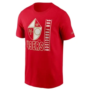 San francisco 49ers nike lockup essential t shirt Scarlet M