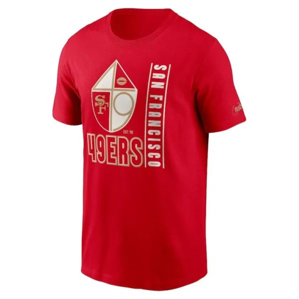 San francisco 49ers nike lockup essential t shirt Scarlet M